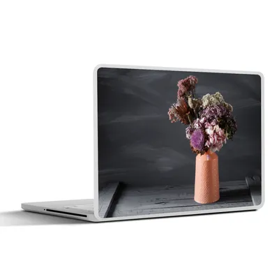 Produktbild von MuchoWow® Laptop Aufkleber Sticker Cover Stilleben - Getrocknete Blumen - Vase 25x18 cm - Laptop-Deko