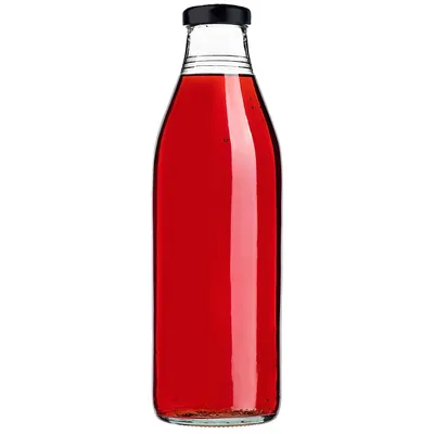 Image de KADAX Bouteilles de jus de fruits 1L, 1 pièce, noir, bouteilles en verre avec bouchon à vis fi43mm, bouteilles vides pour la mise en conserve, bouteilles pour le remplissage de jus & sirop