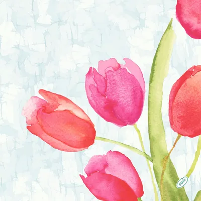 Produktbild von DUNI Dunisoft Servietten Painted Tulips 40x40cm