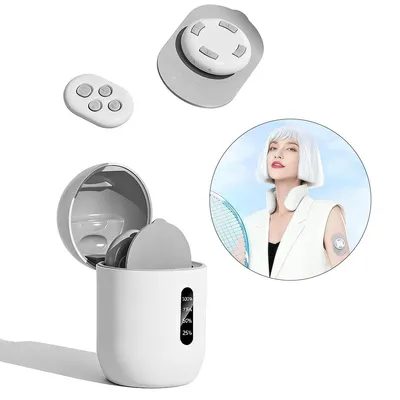 Produktbild von Kabelloses EMS-Massagegerät ,wiederaufladbaren Pads, Tiefengewebsmassage, 6 Modi,16 Intensitäten, LED-Display, Zweikanal,inkl.Ladeetui