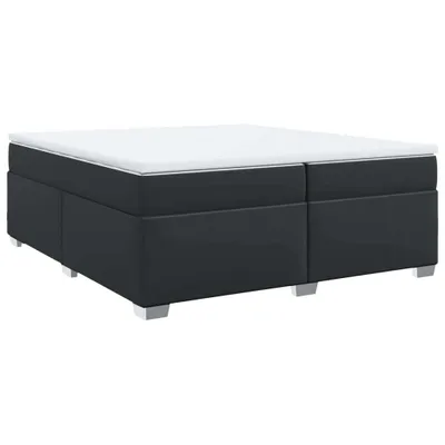 Produktbild von Boxspringbett mit Matratze Schwarz 200x200 cm Kunstleder