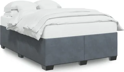 Produktbild von vidaXL Bettgestell ohne Matratze Dunkelgrau 160x200 cm Samt
