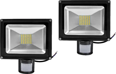 Produktbild von Greenmigo 2 Stück 50W Fluter mit Bewegungsmelder LED Strahler Flutlicht Außenleuchte Wandstrahler Außenstrahler Aluminium IP65 Wasserdicht 85-265V AC Warmweiß/Warmweiss