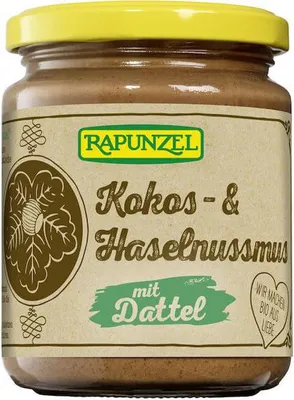 Produktbild von Rapunzel Kokos- & Haselnussmus mit Dattel 6x250g