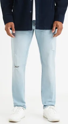 Produktbild von Celio Vomarble Herren Jeans Klassisch Locker mit Used-Look Braun Größe 38/34