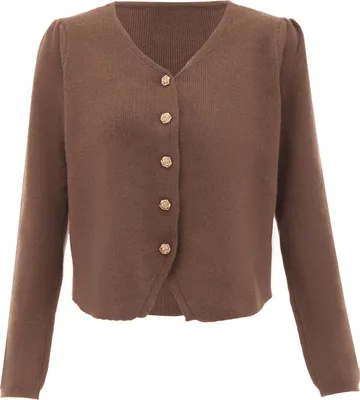 Produktbild von NAEMI damen strickjacke - coffee, XS/S