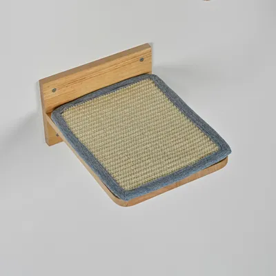 Produktbild von RHRQuality Wandmöbel Kletterwand Katze – XXL Wandplattenset 3 – Tragkraft bis zu 20 kg – Für große Katzen – Mit rutschfester Auflage – Denim