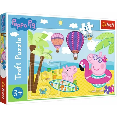Produktbild von TREFL Puzzle Peppa Pig: Ferien MAXI 24 Teile