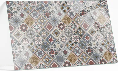Produktbild von Bedruckte Glas Tischplatte 120x80 cm – Glasplatte mit Motiv – Esstischplatte bedruckt – Sicherheitsglas mit Druck – Tischplatte Ersatz – pflegeleicht – modern – dekorativ – Motivglas – Glastisch modern – Glasplatte Kunst – Glastischplatte Nachbildung – Mosaikmuster mit Ornamenten