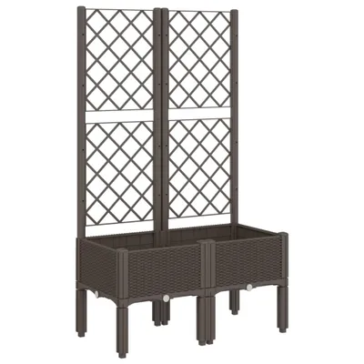 Obrázok produktu pre vidaXL Kvetináč s mriežkou hnedý 80x40x142 cm PP