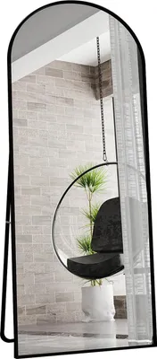 Produktbild von Ganzkörperspiegel - Standspiegel 180×80 cm - Modernes Design - Mit Ständer - Für Schlafzimmer und Wohnzimmer - Schwarz
