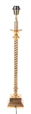 Obrázek produktu pro Barokní kolekce, podstavec lampy, výška 66 cm, rozměry 66x11x11 cm, materiál: hliník, mosaz (antik)
