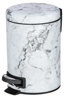 Immagine prodotto di WENKO Cestino a pedale per cosmetici in metallo Onyx 17 x 25 x 22,5 cm