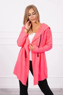 Immagine prodotto di Mantella rosa neon con cappuccio