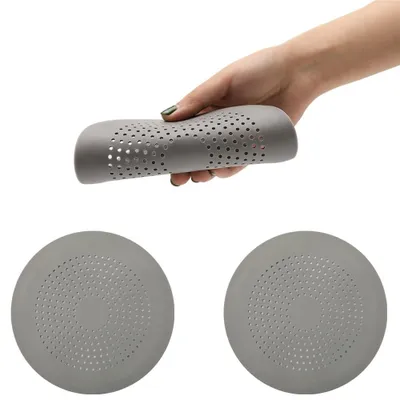 Produktbild von Abflusssieb Duschsieb Ausgussieb - 14,9 x 14,9 cm - Silikon - 2 Stück - Für Küche und Bad