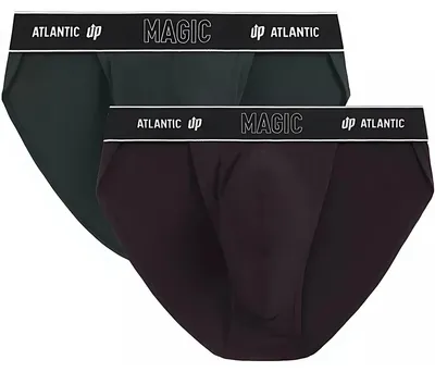 Produktbild von 2er-Pack Slips Tanga Atlantic mit Magic Pocket in Braun und Grün S
