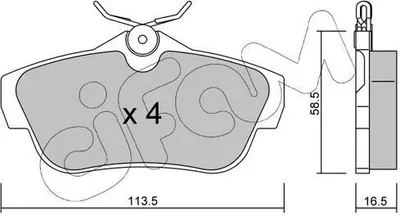 Produktbild von CIFAM Bremsbeläge Satz Hinten Bremsklötze für CITROËN JUMPY Kasten 822-712-0