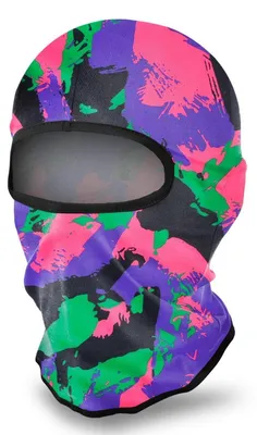 Productafbeelding van Stormhoed, skimasker, balaclava, dames/heren, camouflage, paars, one size