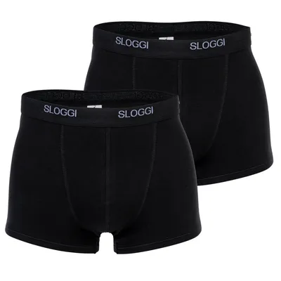 Produktbild von Sloggi Men Basic Short, heren boxers (2-pack), zwart