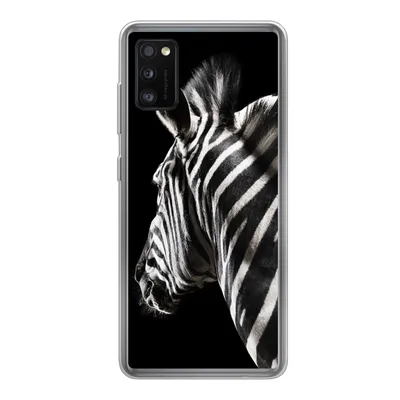 Produktbild von MuchoWow® Handyhülle Schutzhülle Hülle für Samsung Galaxy A41 Zebra - Tier - Schwarz - Porträt Silikon Softcase Handy Hülle - Mobiltelefon
