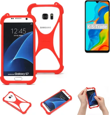 Produktbild von K-S-Trade Handy-Hülle kompatibel mit Huawei P30 lite New Edition Schutz-Hülle Bumper Silikon Schutz Hülle Cover Case Silikoncase Silikonbumper TPU