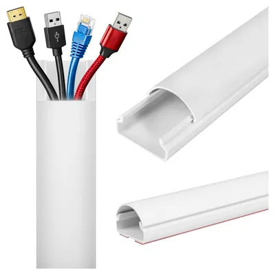 Obrázek produktu pro MasterLED kabelový kanál bílý samolepicí 100 cm 30 x 21 mm PVC kryt kabelů