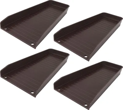Zdjęcie produktu dla 4PCS Downspout Splash Block Rain Gutter Downspout Extensions Fixable Downspout Extender with 8 Fixing Nails Protect House Foundation Brown