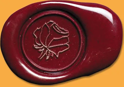 Produktbild von Jacques Herbin 3x Rundes Siegel mit Holzgriff, Symbol - Rose 40230T