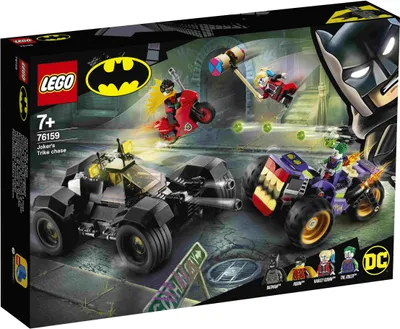 Obrázok produktu pre LEGO 76159 Super Heroes DC Batman Jokers Trike Chase s minifigúrkami Batmobil, Harley Quinn a Robin