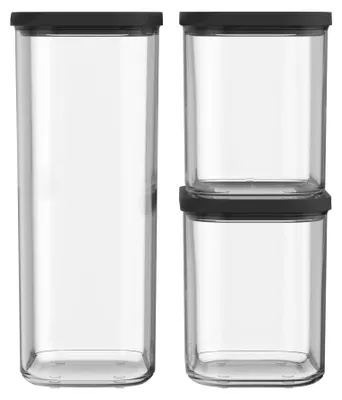 Produktbild von Mepal 6 Stück modula starterset 3-teilig - schwarz 106995540400
