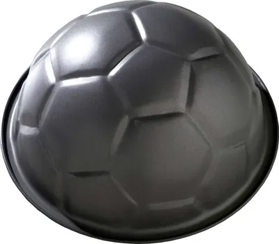 Immagine prodotto di Birkmann Motiv-Backform Fußball Groß, Back Form, Kuchenform, mit Antihaftbeschichtung, Stahl, Grau, Ø 22.5 cm, 212220