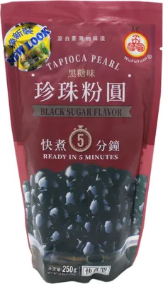 Produktbild von !! WuFuYuan Tapioka Perlen schwarz für Pearl Tea 250g