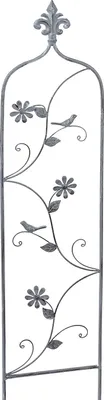Produktbild von Rankgitter Lilie Rankhilfe Metall anthrazit H112cm Spalier Pflanzgitter Garten