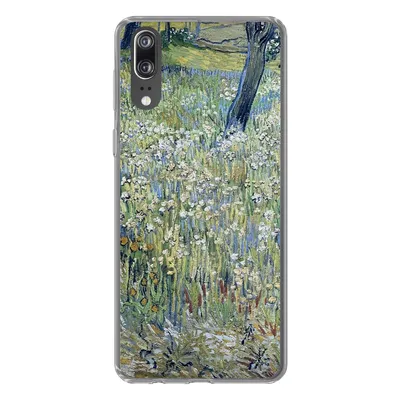 Produktbild von MuchoWow® Handyhülle Schutzhülle Hülle für Huawei P20 Baumstämme im Gras - Vincent van Gogh Silikon Softcase Handy Hülle - Hardcover