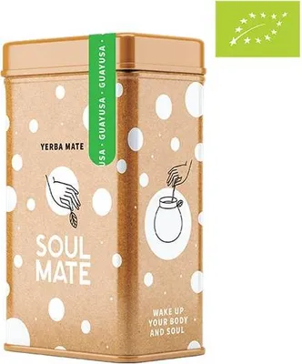 Produktbild von Soul Mate - Mate Tee Bio Dose Orgánica Guayusa Yerbera 500g - Mit 10% Ilex Guayusa - Rauchfrei, Mild - Luftgetrocknet - Yerba Mate Brasilien