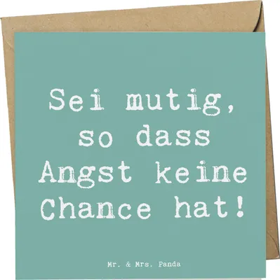 Produktbild von Mr. & Mrs. Panda Glückwunschkarte Spruch Angst überwinden - Meeresbrise - Geschenk, Gefühle, Freude, Vertrauem, Inspiration, anlasskarte, Grußkarte, Freiheit, faltkarte