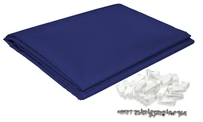 Produktbild von sunprotect 12567 Sonnensegel für Seilspann-Markise, 2,7 x 1,4 m, inkl. Laufhaken, Sonnenschutz für Pergola Wintergarten Terrasse, königsblau, 21-teilig (1 Set)