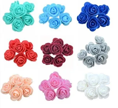 Obrázok produktu pre Miniatúrne ruže na ozdobu, 3,5 cm - ruže na ozdobu vhodné na svadby, DIY dekorácie a kvetinové aranžmány, oranžové ružové kvety a listy