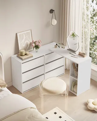 Obrázek produktu pro SONGMICS HOME Komoda, skříň, toaletní stolek s policí, technologie bez nutnosti použití nástrojů