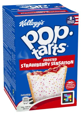 Zdjęcie produktu dla Kellogg's Frosted Pop Tarts Strawberry 8x48g Gebäck Packung 384g