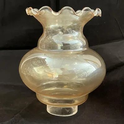 Image de Cylindre en verre ambré, sans fond, hauteur 16 cm