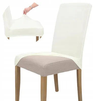 Produktbild von Stuhlhusse 1er Pack - Creme - Universal - Stretch - Bezug für Stühle - Elasthan