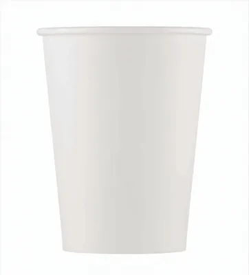 Obrázek produktu pro 10 papírových kompostovatelných jednobarevných kelímků bílých 200 ml