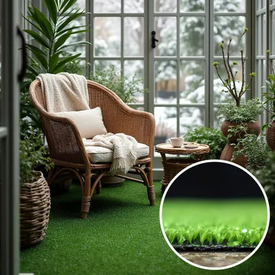 Zdjęcie produktu dla 150x200 cm Dywan trawiasty Ascot (Tosca) - na zewnątrz i do domu