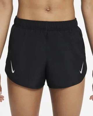 Produktbild von Nike W Nk Df Tempo Race Short 010 Black/Reflective Silv M