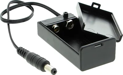 Produktbild von Batteriefach - 1x 9V-Blockbatterie, mit DC-Stecker, Schalter