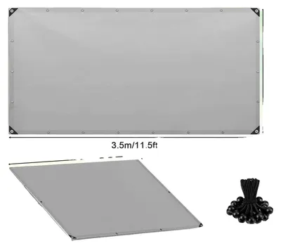 Immagine prodotto di Copertura per pollaio, materiale PE impermeabile, facile da installare, copertura grigio-verde, 2 pezzi da 3,5 x 2 m