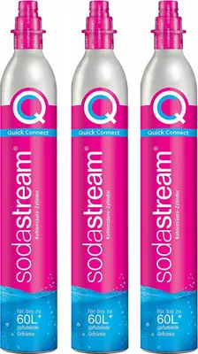 Produktbild von Set mit 3 co2-gasflaschen mit schnellanschluss 60 l für vergaser Sodastream 3 X CYLINDRE QUICK CONNECT