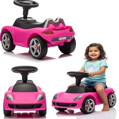 Obrázok produktu pre Lebula – detské odrážadlo s licenciou Porsche, ružové auto na odrážanie
