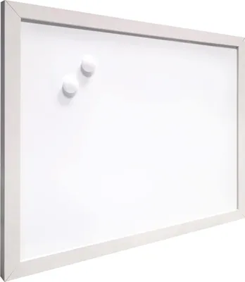 Image de Tableau blanc magnétique avec cadre en bois - 40 x 30 cm - effaçable à sec - aimants inclus